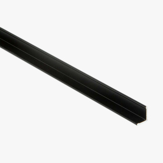 Profil końcowy "L" mały 3000x15x12mm - CZARNY