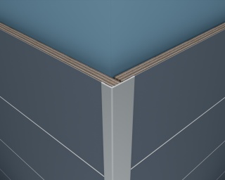Profil końcowy "L" duży 2400x25x12mm - ALU